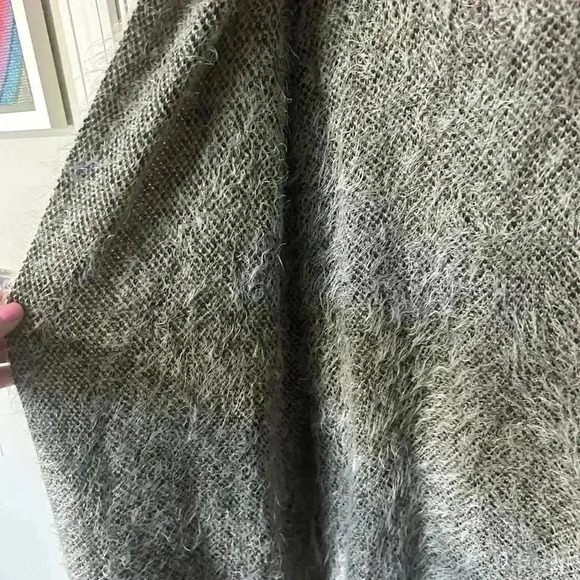 Oliver by Escio sweater hooded cardigan Cream w/black/brown Anthropologie Medium - Picture 6 of 11